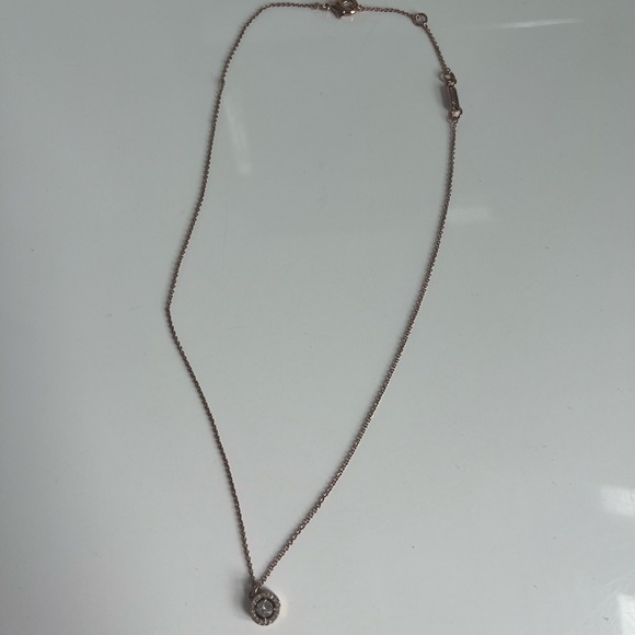 COACH rose gold/sparkle circular necklace - Picture 3 of 8